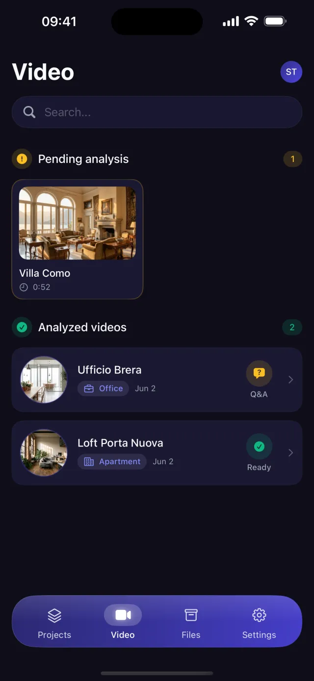 Your videos, kept, Re-run the analysis whenever the space changes.